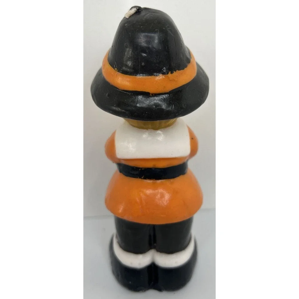 Vintage Pilgrim Boy Thanksgiving Candle 5.5